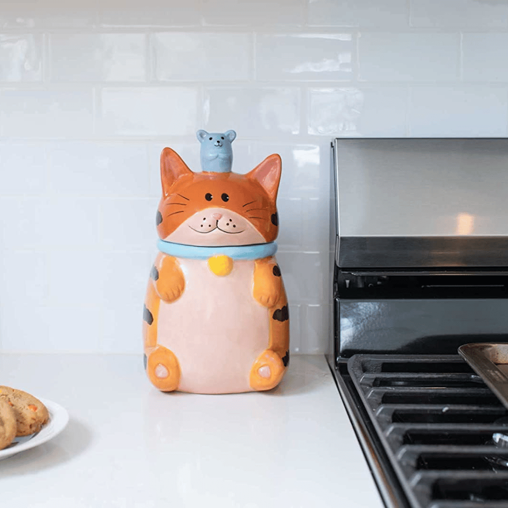 100 North Orange Striped Tabby Cat Cookie Jar!