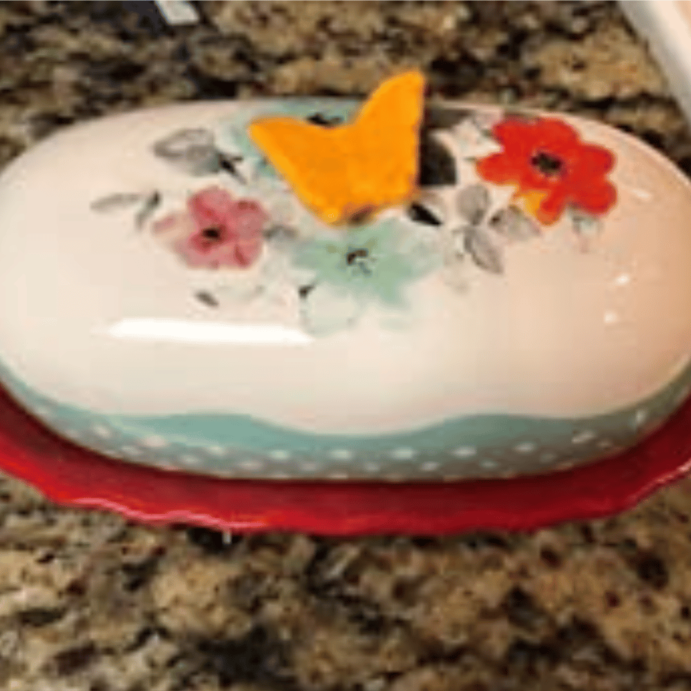 Flea Market Floral Butter Dish!