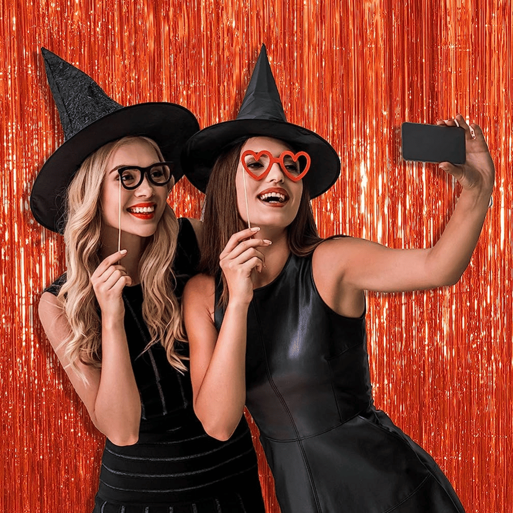 Metallic Orange Foil Halloween Backdrop!