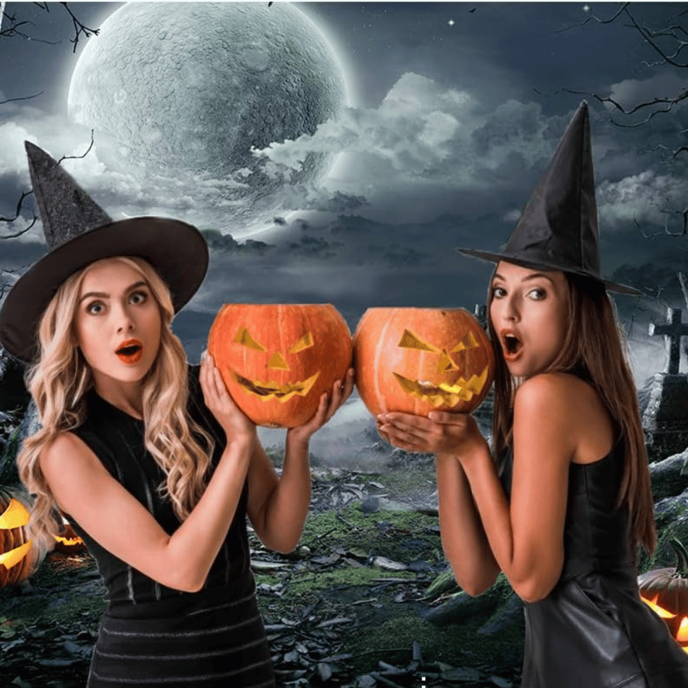 Scary Pumpkin Moon Backdrop!