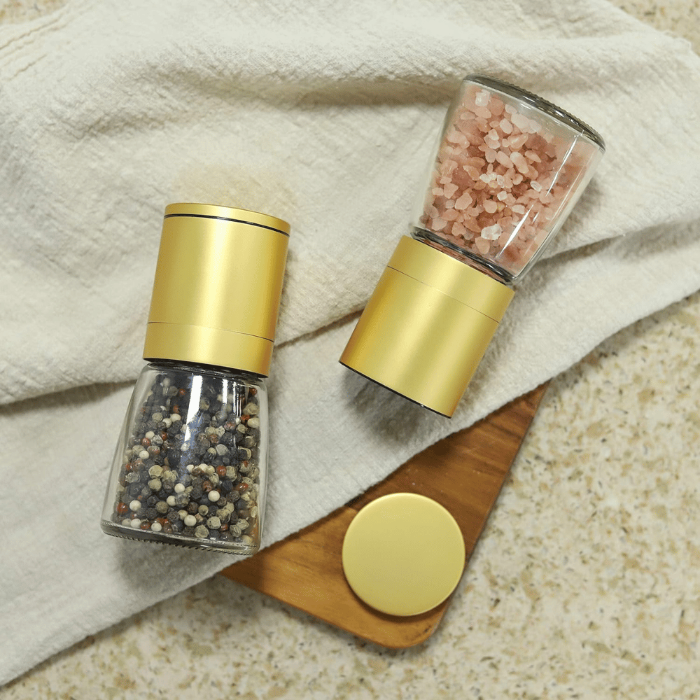 Gold Salt and Pepper Shakers