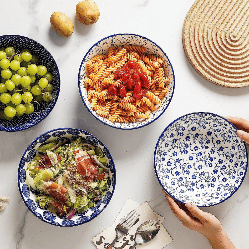 Ceramic Large Pasta BluBowls!