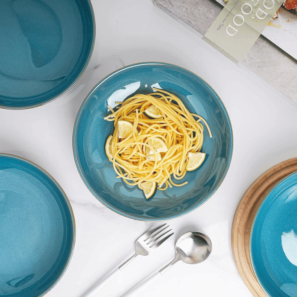 Ceramic Pasta Blue Bowls!