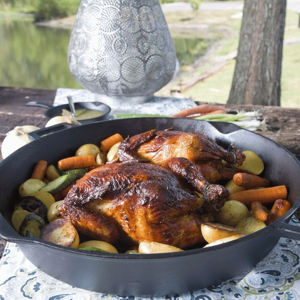 big cast iron skillet